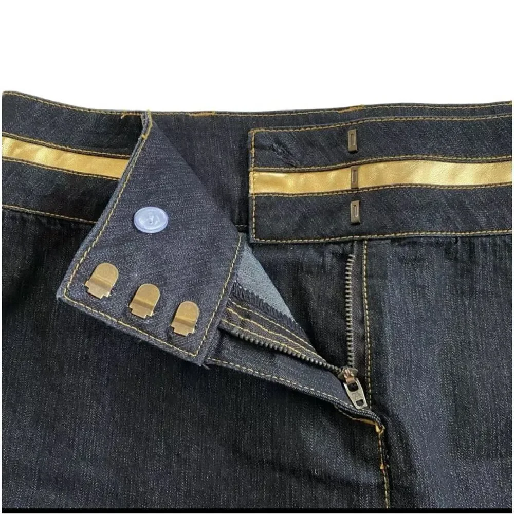 Bisou Bisou Vintage Y2K Denim Mini Skirt Dark Wash Women’s Size 16